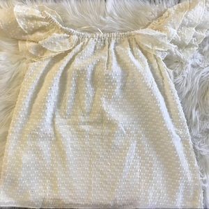 Banana Republic White Off the Shoulder Top